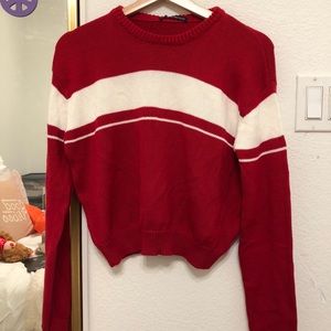 Brandy Melville red and white striped sweater 🌹🌹